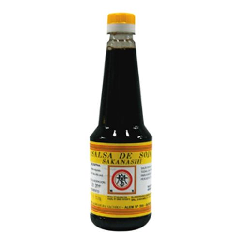 salsa de soja etiqueta amarilla, sakanashi